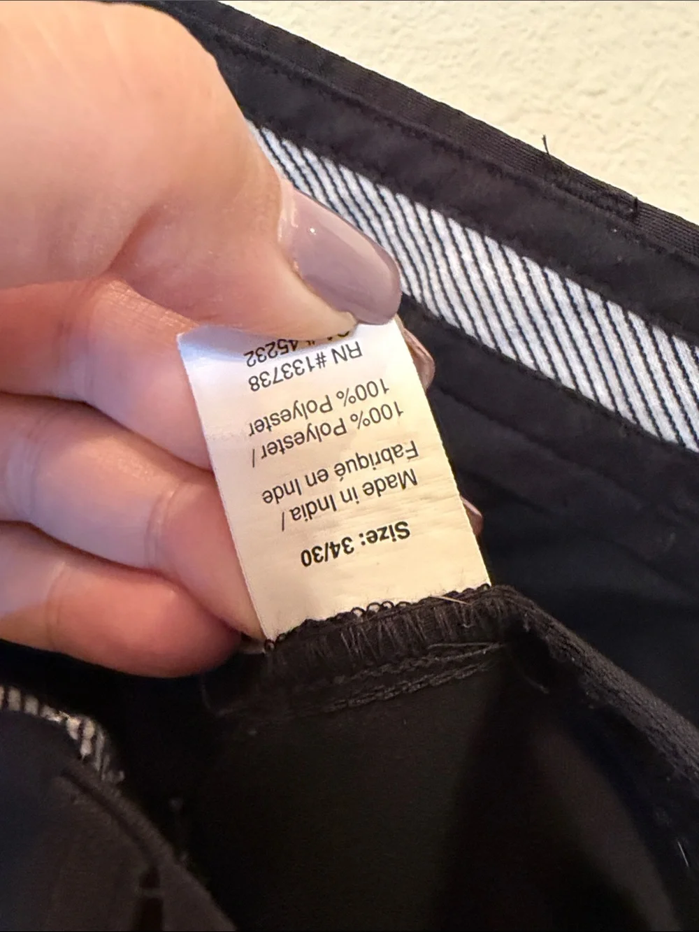 Snake Eyes Dry-18 Men's Black Dress Pants Size 34/30